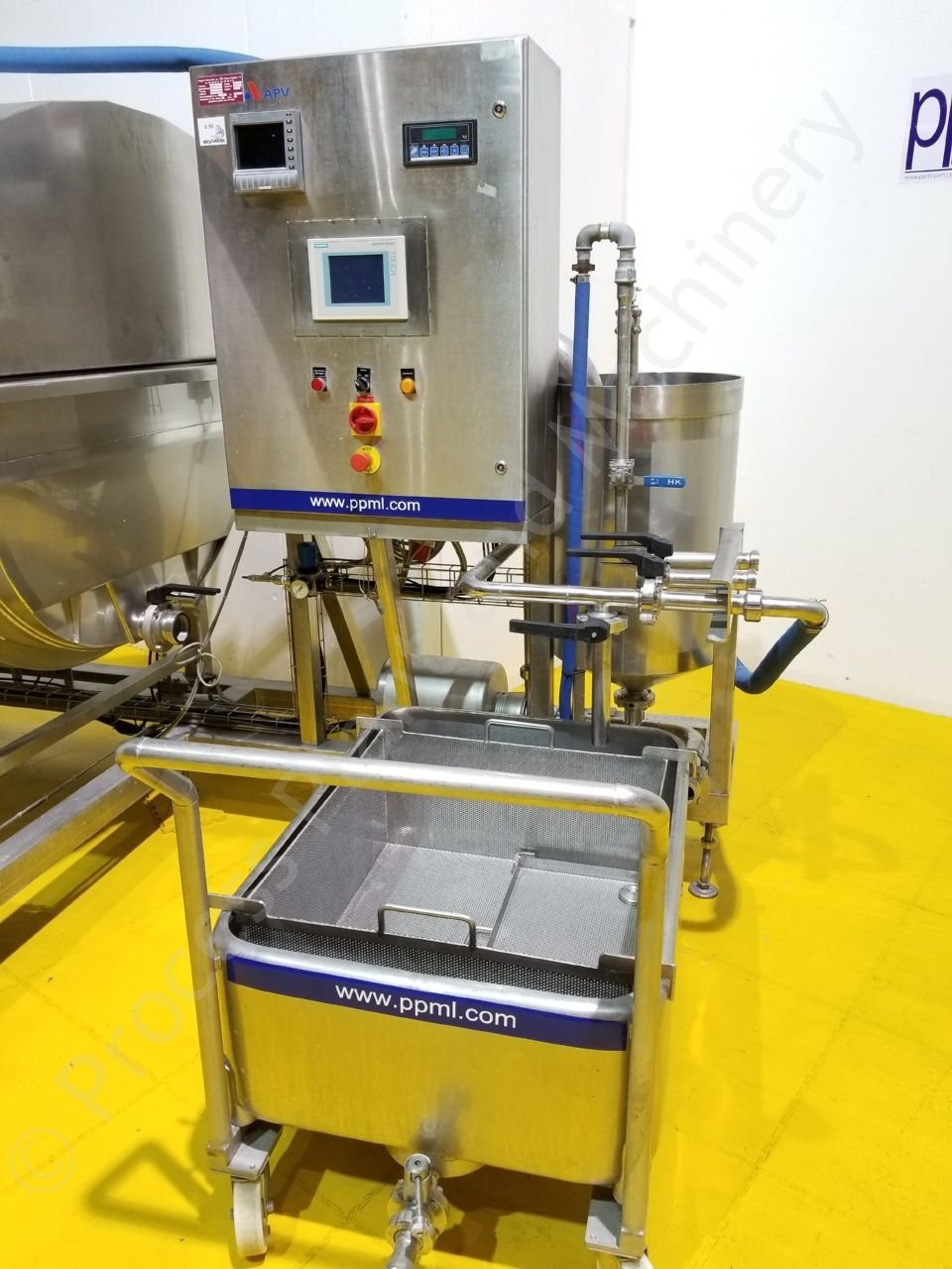 Used APV Stainless Steel Pilot Cheese Vat with Auto PLControl System
